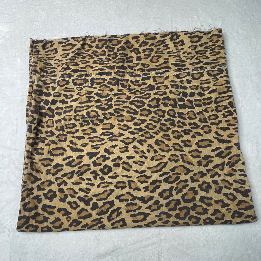Vtg Ralph Lauren King Pillowcase Leopard Animal Print Cotton Made in USA Damages